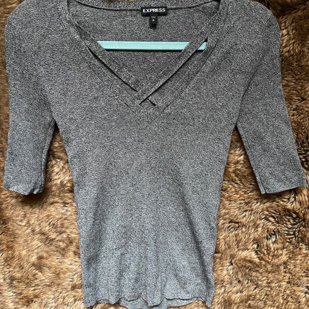 Gray express sweater